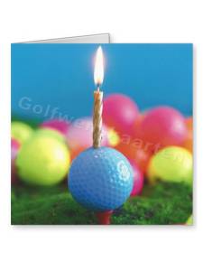 Golf Wenskaart Candle Golf